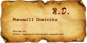 Manowill Dominika névjegykártya